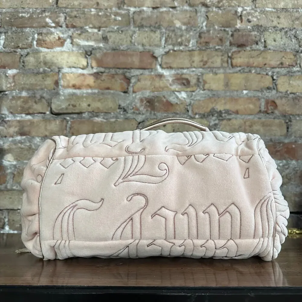 Vintage Y2K Juicy Couture Pink Velour Bowler Bag